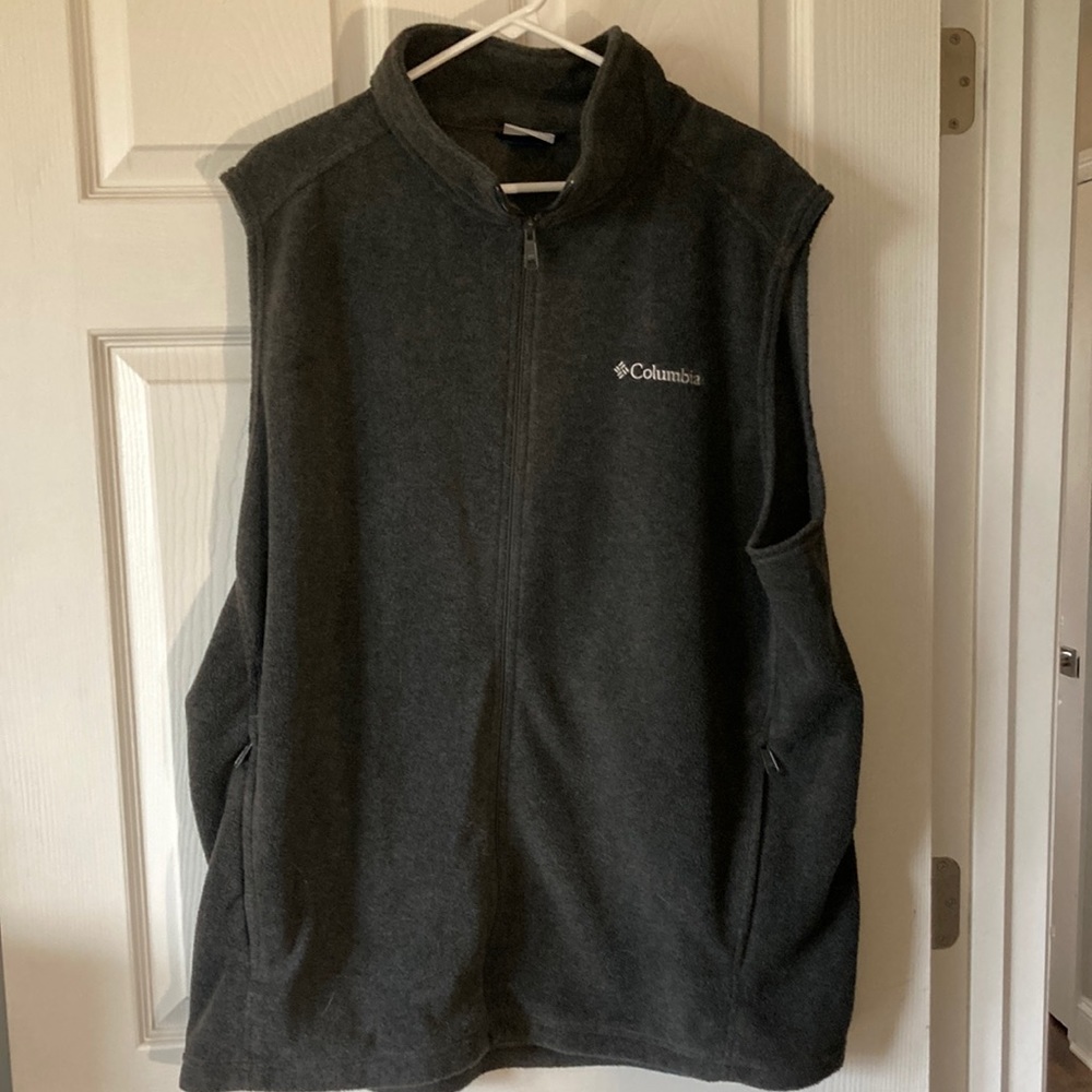 Columbia grey polar fleece vest 2XT